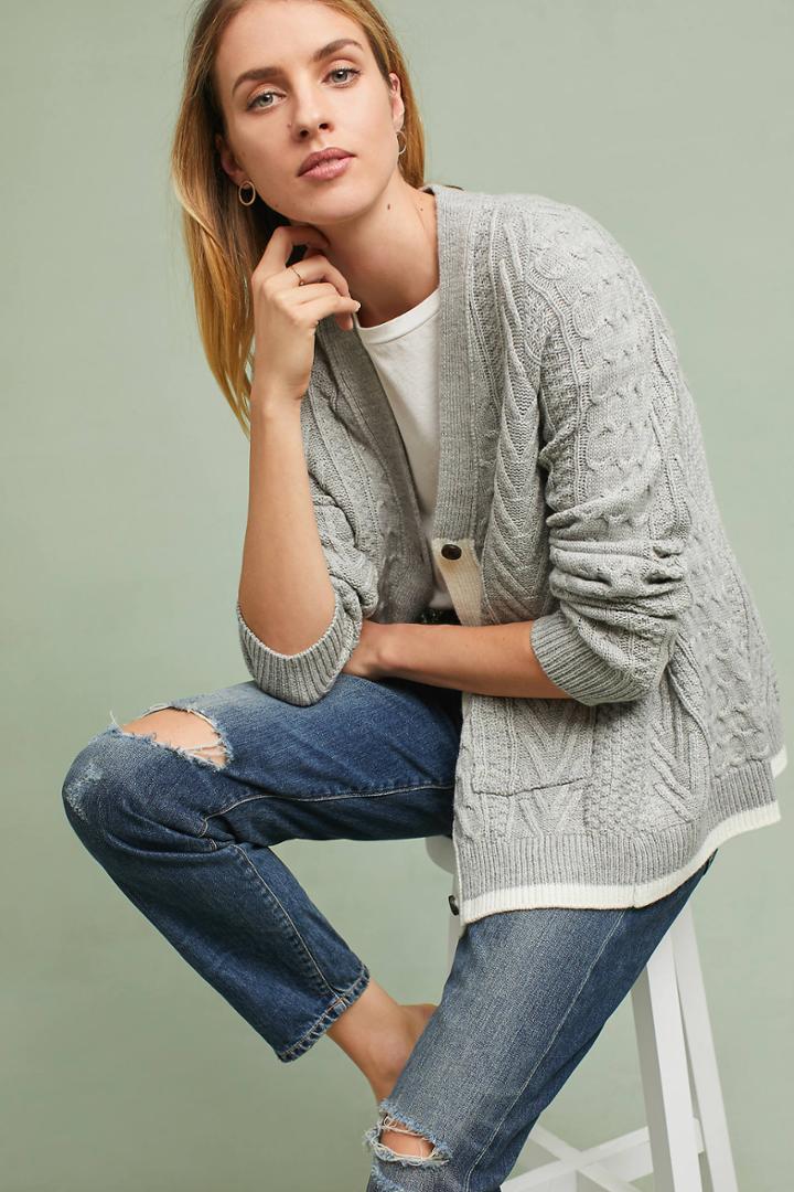 Lili's Closet Swing Cable Cardigan