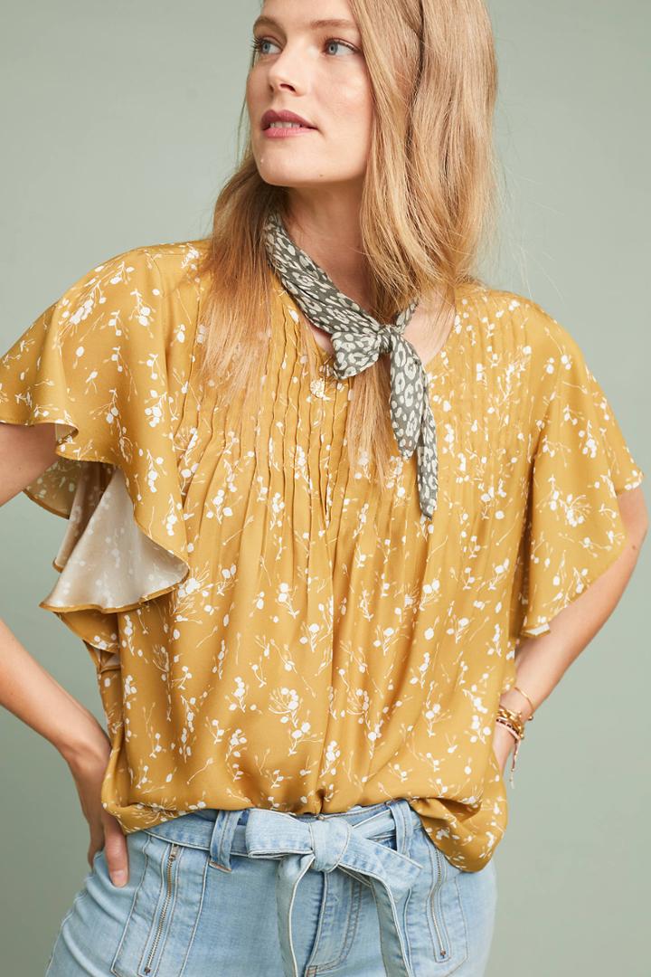 Dolan Left Coast Cheerful Silk Blouse