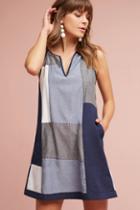 Hd In Paris Patched Indigo Tunic Dress