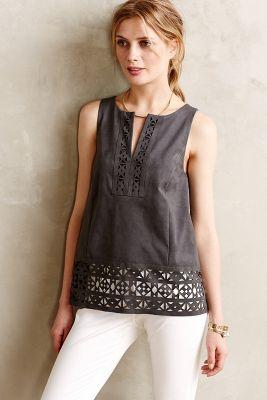 Hd In Paris Sliced Vegan Suede Tank