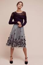 Not So Serious By Pallavi Mohan Moonlit Garden Tulle Midi Skirt