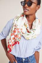 Farm Rio For Anthropologie Flora Tasseled Scarf