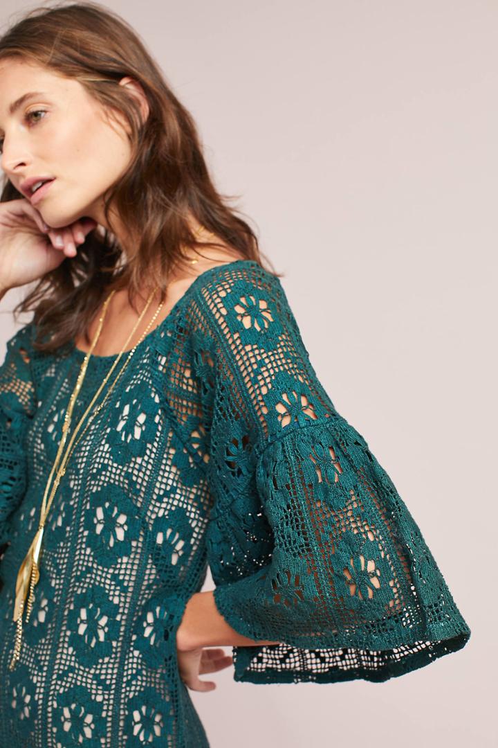 Korovilas Lace Bell-sleeve Dress