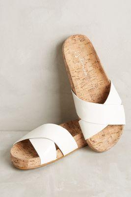 Guilhermina Callala Cork Slides White