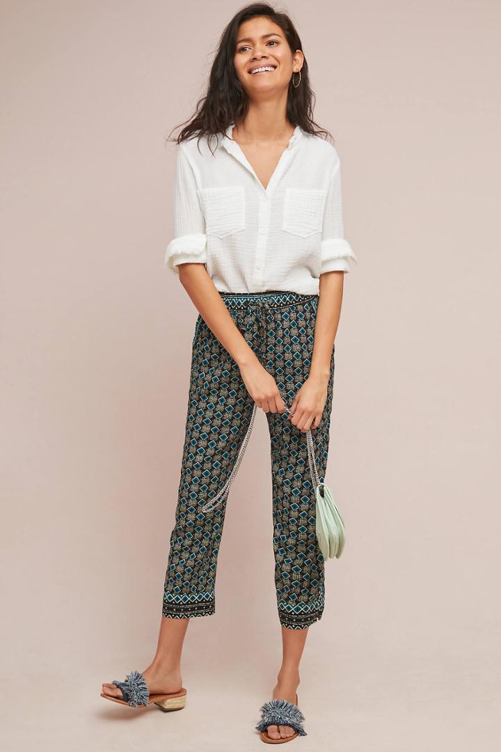 Anthropologie Geometric Joggers