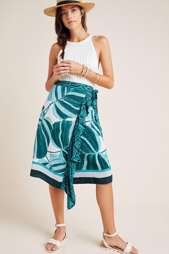 Bl-nk Misty Wrap Midi Skirt