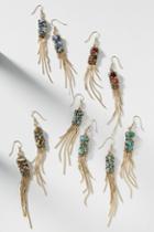 Marly Moretti Fringed Stone Drop Earrings