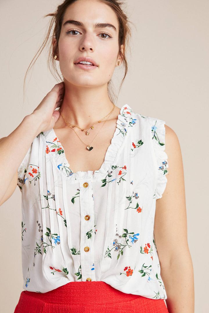 Maeve Rayne Sleeveless Buttondown