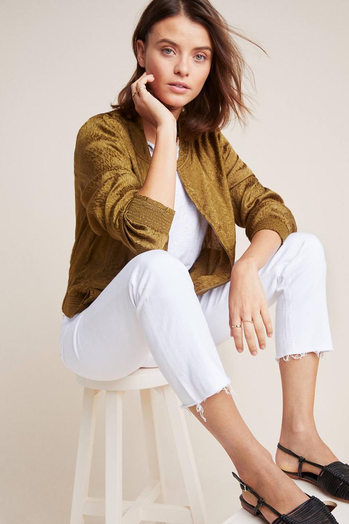 Anthropologie Silky Bomber Jacket