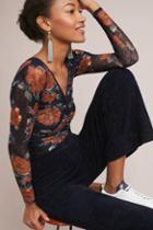 Meadow Rue Shirred Mesh Top