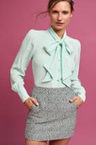 Anthropologie Bow Silk Blouse