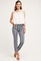 7 For All Mankind Ankle Straight Jeans Indigo Stripe
