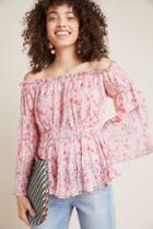 Ranna Gill Pleated Off-the-shoulder Blouse