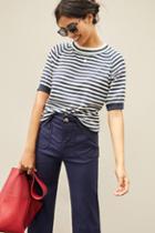 Birds Of Paradis By Trovata Luna Striped Sweater Tee