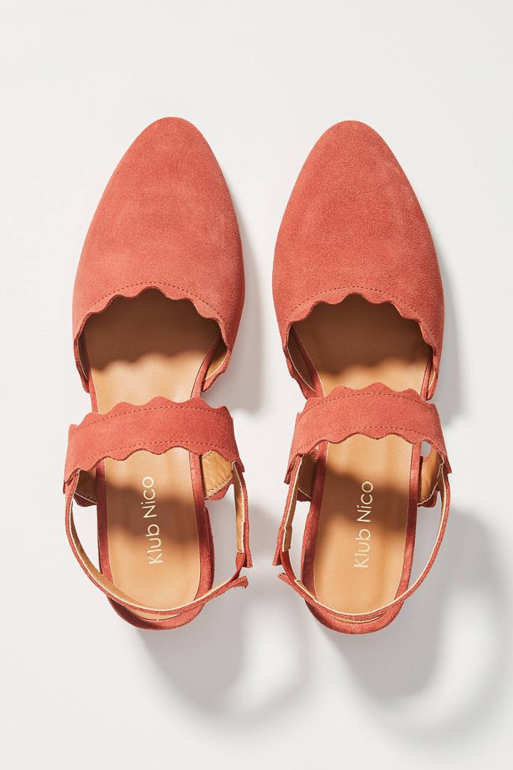 Klub Nico Rubi Scalloped Slingback Heels