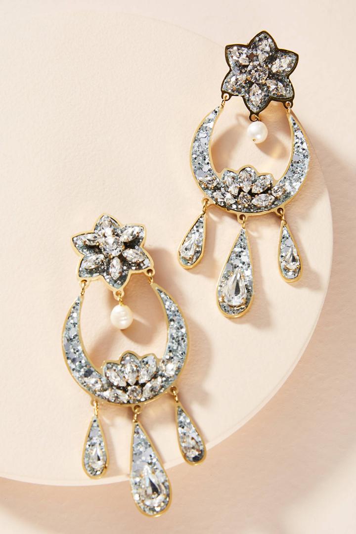 Shourouk Cara Moon Drop Earrings
