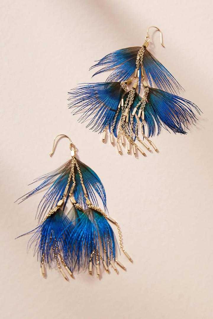 Serefina Cornelia Feather Drop Earrings