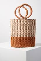 Kaanas Carmen Woven Straw Tote Bag