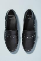 Anthropologie Black Suede Studio Studded Loafers