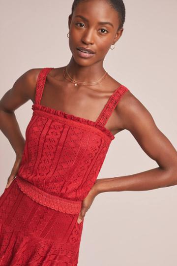 Anthropologie Soigne Eyelet Top