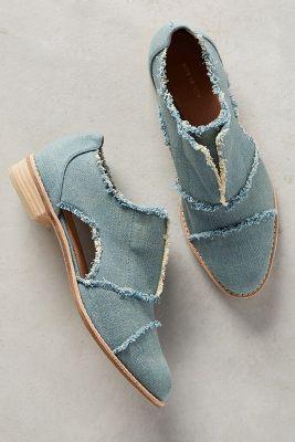 All Black Cutout Oxfords Blue