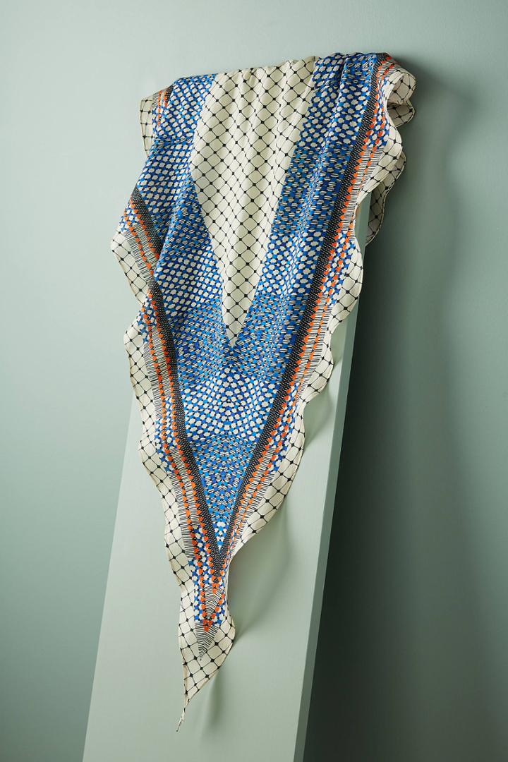 Anthropologie Kitty Silk Necktie Scarf