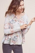 Meadow Rue Printed Peplum Henley