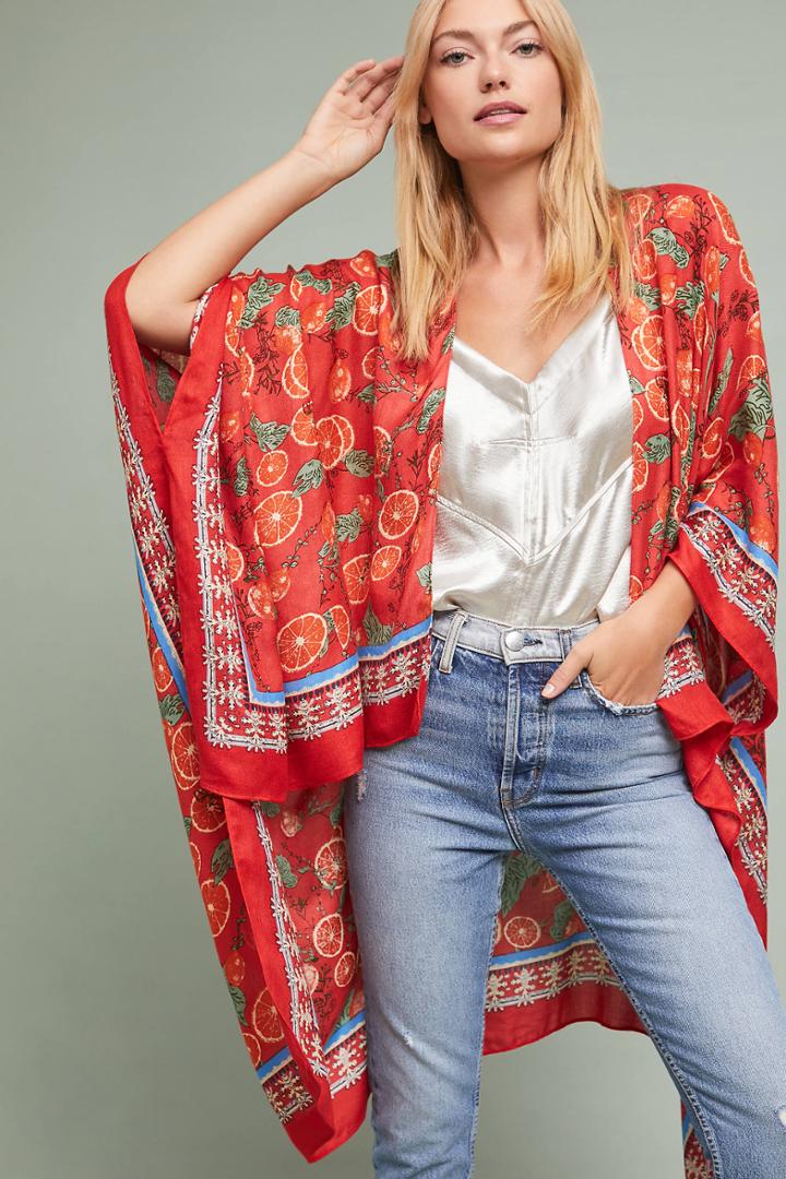 Anthropologie Sweet Citrus Kimono