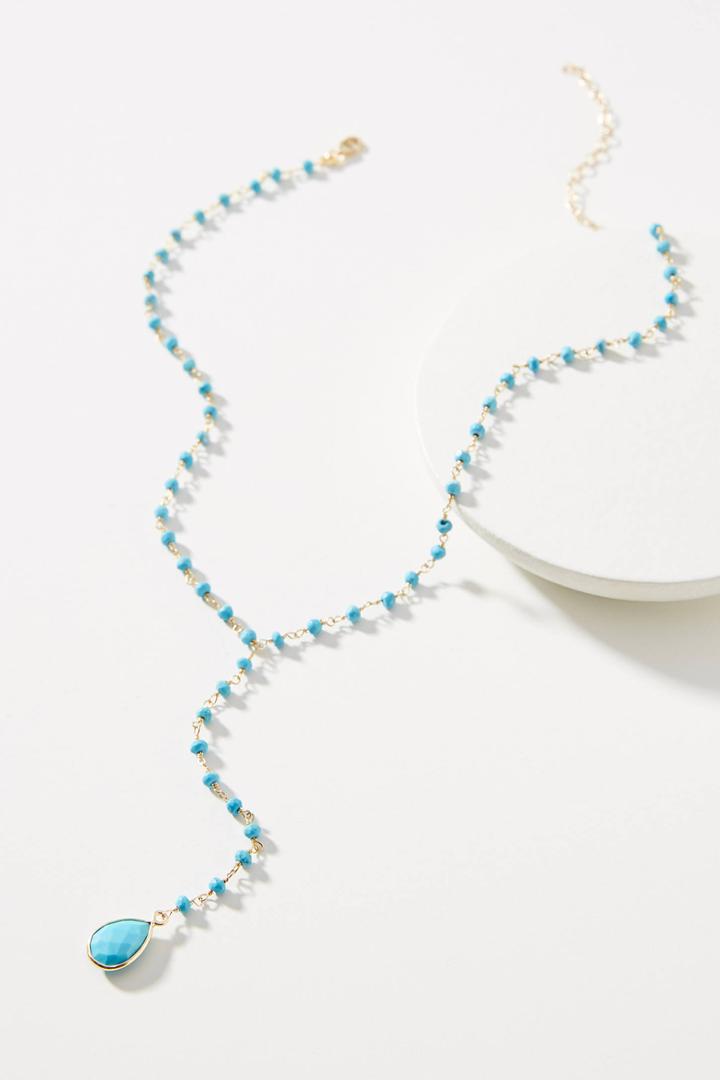 Jemma Sands Crosby Gemstone Lariat Necklace