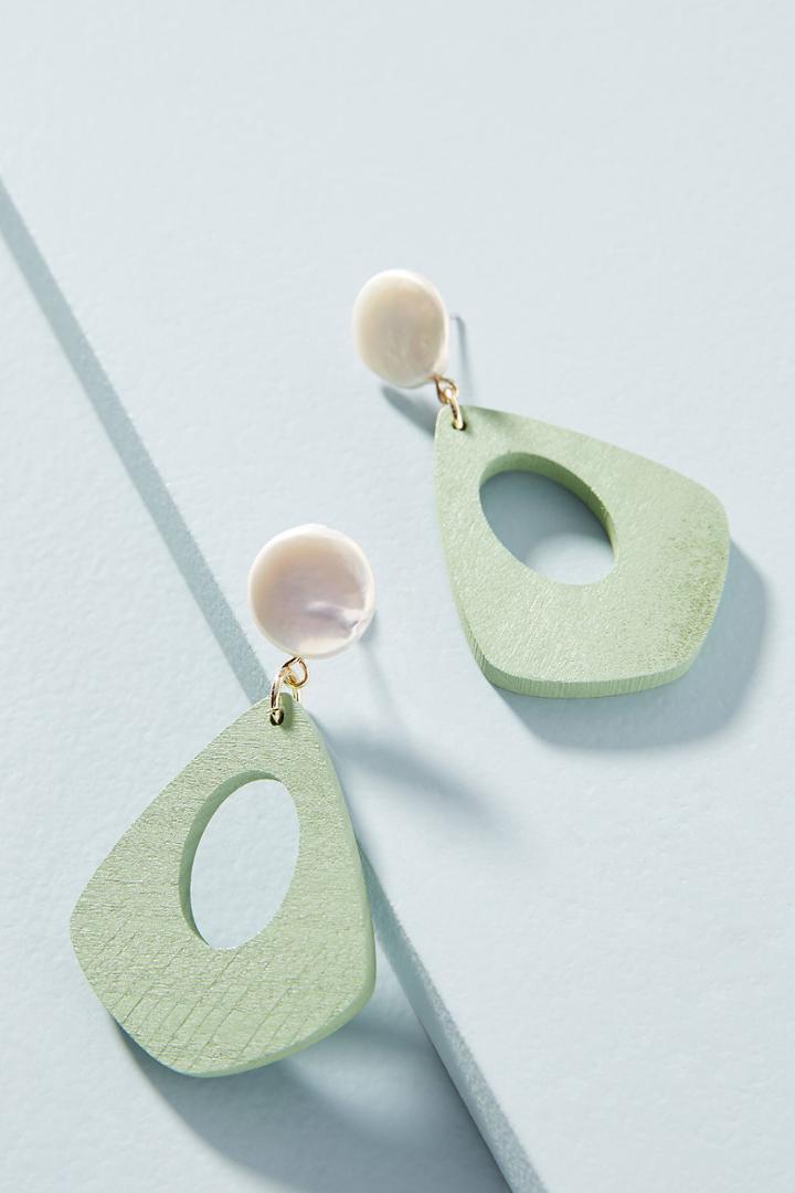 Anthropologie Seaside Pearl Drop Earrings