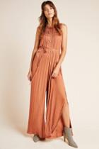 Current Air Mandy Pleated Wide-leg Jumpsuit