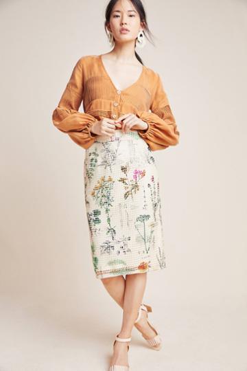 Geisha Designs Botanist Pencil Skirt