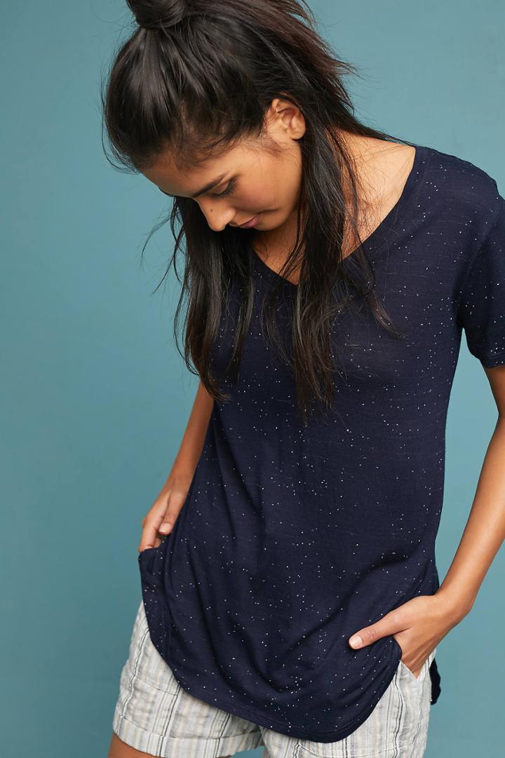 Pure + Good Heathered V-neck Tee