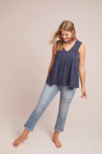James Coviello Maltese Eyelet Tank