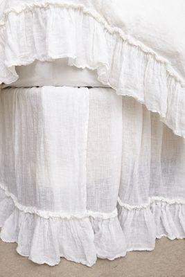 Anthropologie Linen Whisper Bedskirt