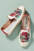 Coral Blue Embroidered Espadrilles