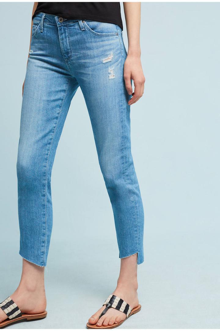 Anthropologie Ag Stevie Mid-rise Skinny Ankle Jeans