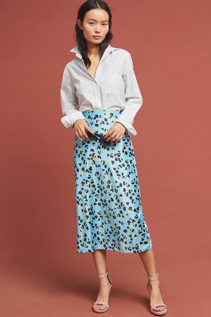 Hutch Eclectic Leopard Midi Skirt