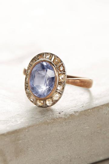 Fox & Bond One-of-a-kind Vintage Sapphire Diamond Cluster Ring