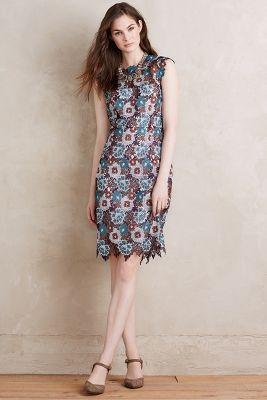 Sara Emanuel Hibiscus Lace Sheath