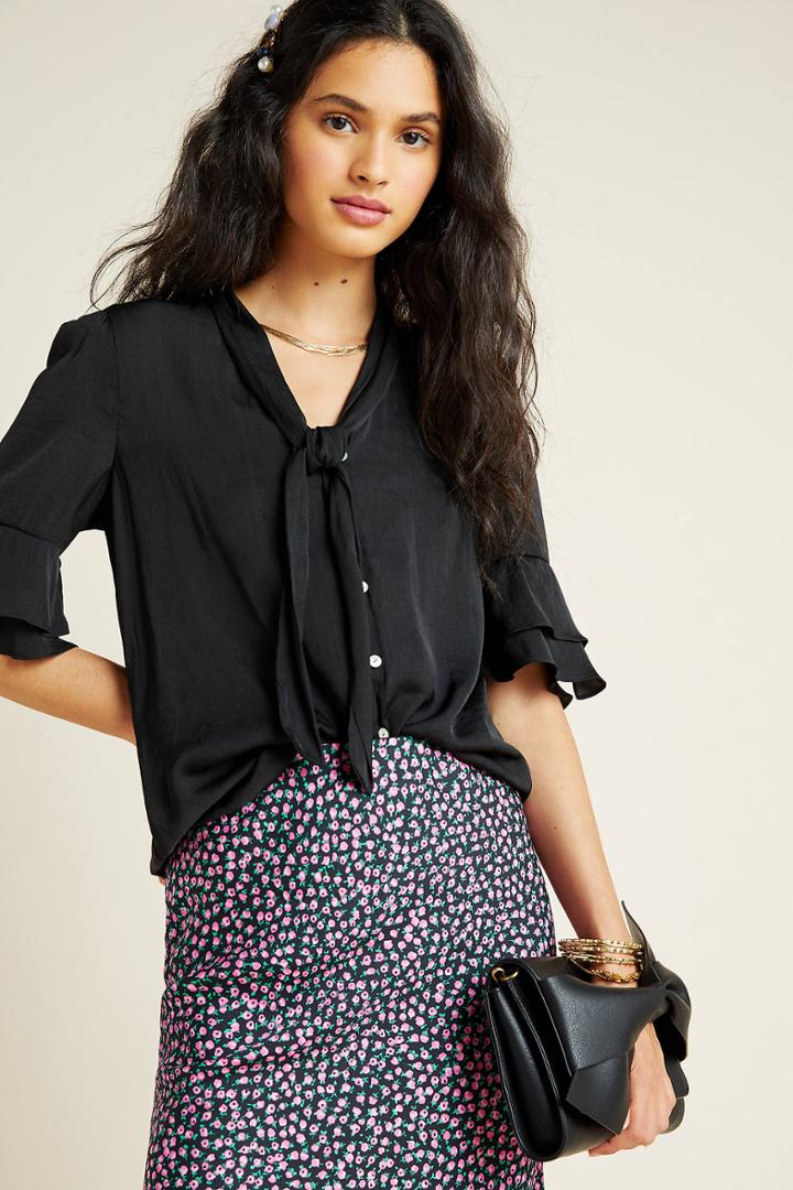 Dolan Left Coast Maya Tie-neck Top
