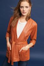 Just Female Leather Wrap Jacket
