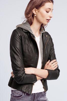 Doma Hooded Leather Jacket