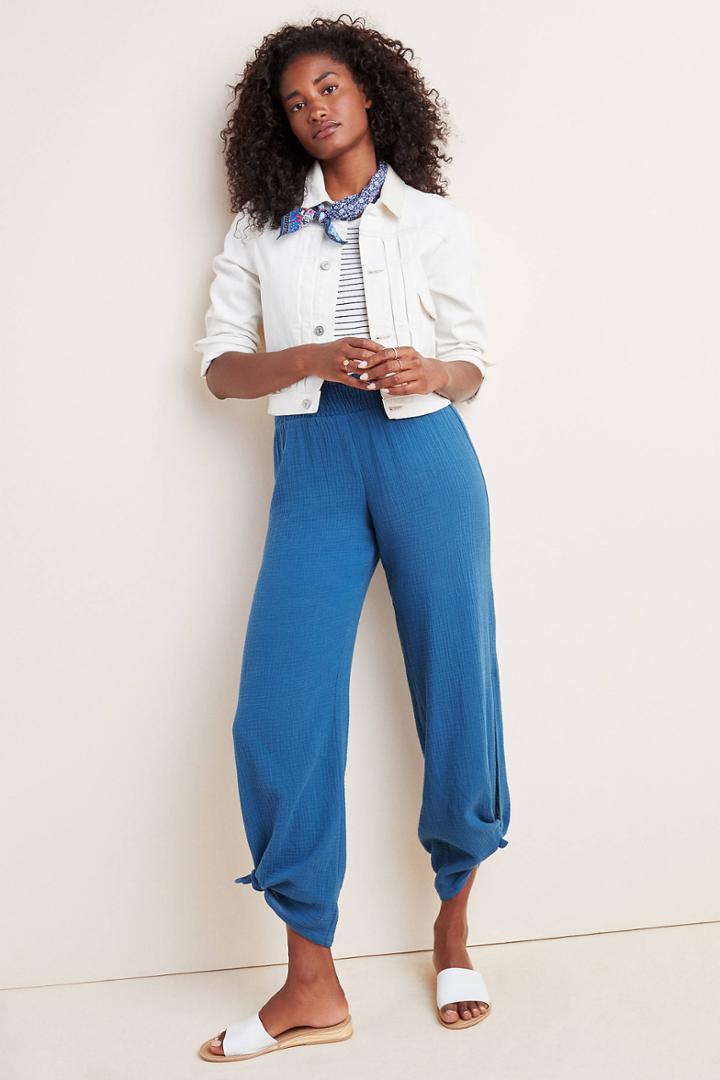 Samantha Dru Franklin Tie-bottom Joggers