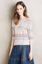 Moth Pointelle Chevron Pullover