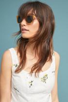 Vanessa Virginia Dandelion Embroidered Peplum Top