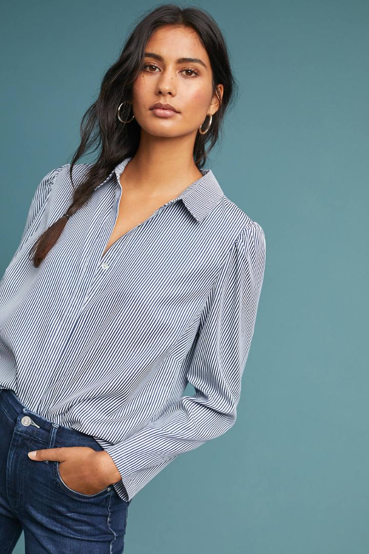 Sunday In Brooklyn Poplin Striped Top
