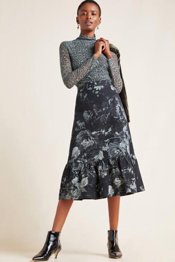 Hope For Flowers By Tracy Reese Edita Flounced Midi Skirt