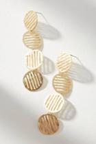Anthropologie Striped Circle Drop Earrings