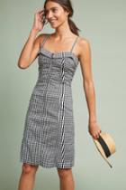 Anthropologie Ruched Gingham Dress